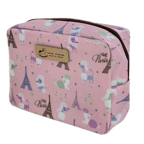 Uma Hana Handbags - Waterproof Poodle Cube Makeup Cosmetic Bag